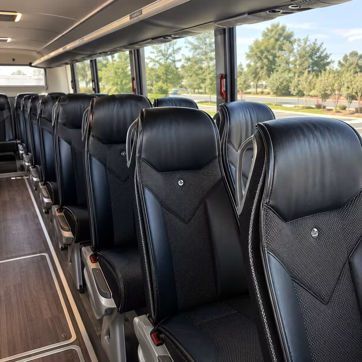 56 passenger charter bus interior